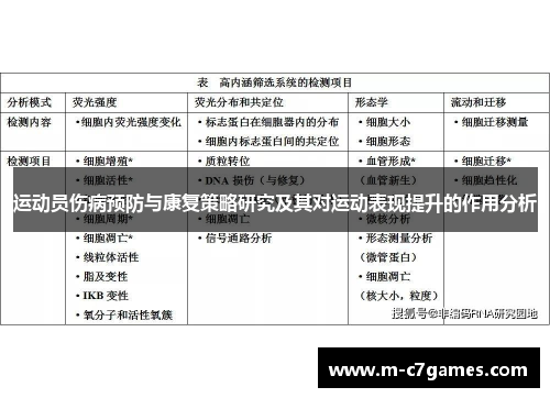 运动员伤病预防与康复策略研究及其对运动表现提升的作用分析 运动员伤病预防与康复策略研究及其对运动表现提升的作用分析